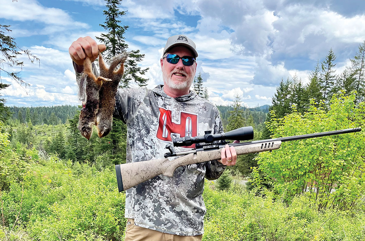Patrick had the opportunity to shoot some local Columbia ground squirrels while testing the Winchester Model 70 Long Range MB. The rifle and 22-250 Remington cartridge are ideal for reaching way out there.